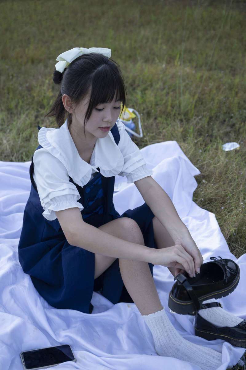 图片[4]-非常甜美的牛仔裙女孩【226P】20021-婷美图