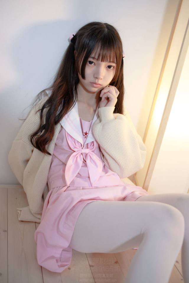 图片[3]-好像有什么心事的白丝双马尾女孩【59P】20022-婷美图
