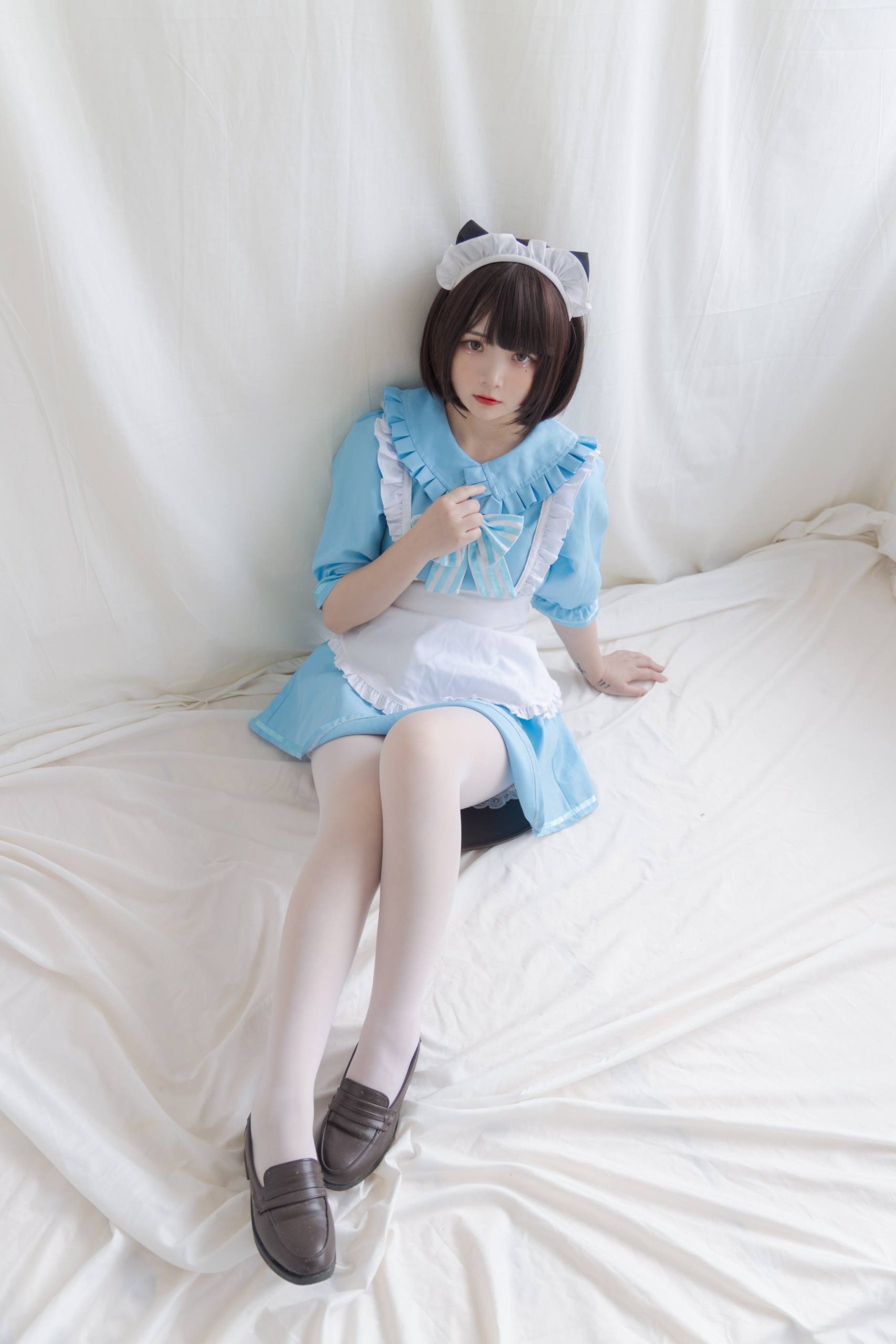 女仆装白丝女孩【43P】20014-婷美图