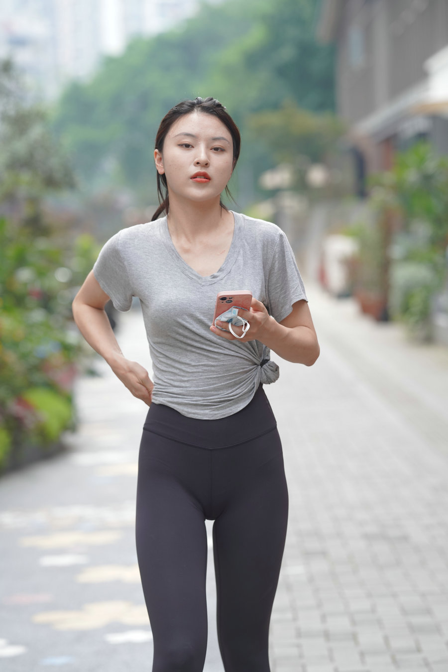 户外运动的瑜伽裤女孩J3008 845P2V-22.9GB-婷美图
