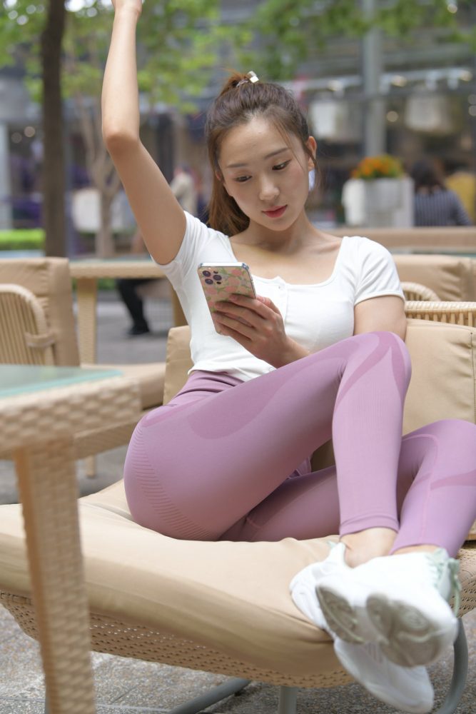 图片[6]-香芋色瑜伽裤高马尾漂亮女孩J2206 545P1V-19.1GB-婷美图